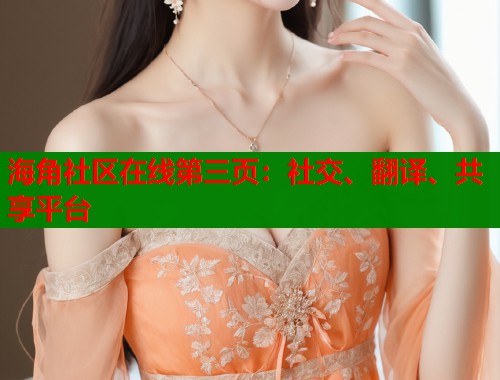 海角社区在线第三页：社交、翻译、共享平台