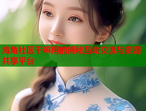 海角社区干嘛用的揭秘互动交流与资源共享平台  第2张